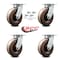Service Caster 6 Inch Kingpinless High Temp Phenolic Wheel Swivel Caster Set with Swivel Locks SCC-KP30S620-PHRHT-BSL-4 - alternate 5